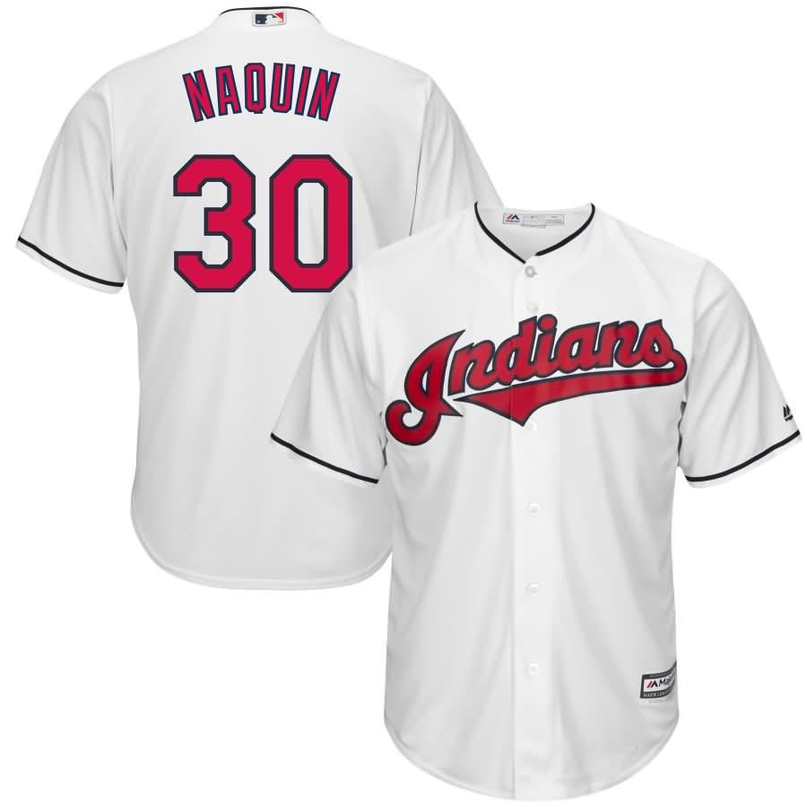 Tyler Naquin Cleveland Indians Majestic Home Cool Base Jersey - White