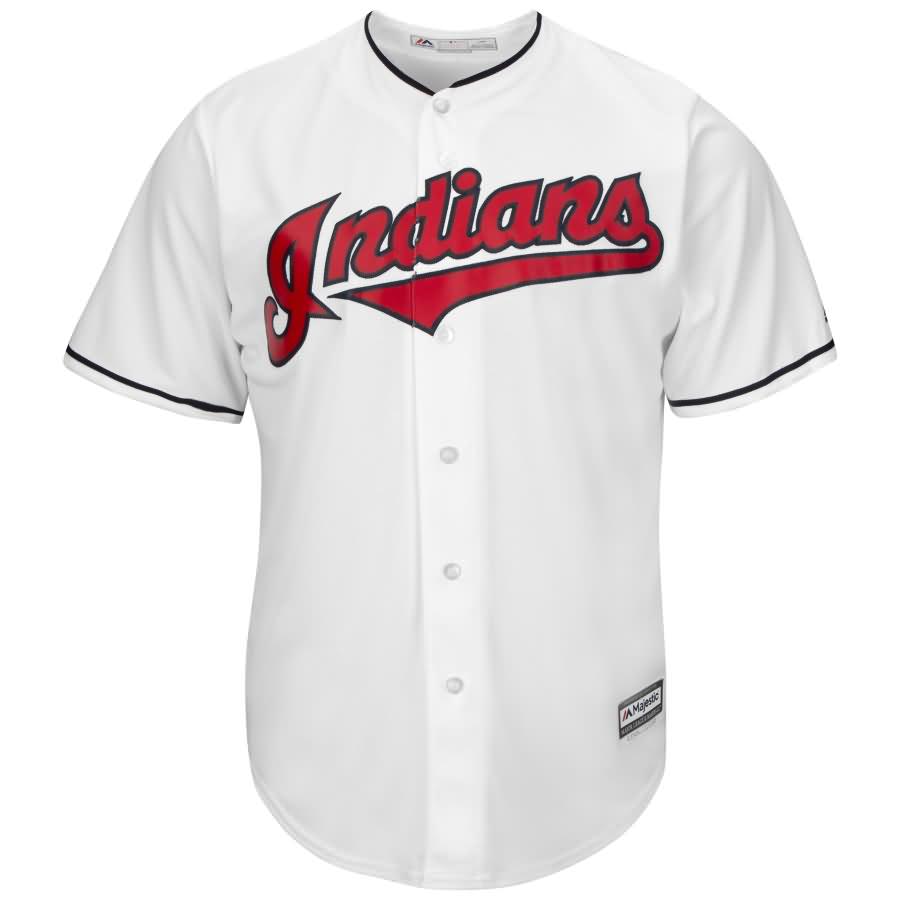 Tyler Naquin Cleveland Indians Majestic Home Cool Base Jersey - White