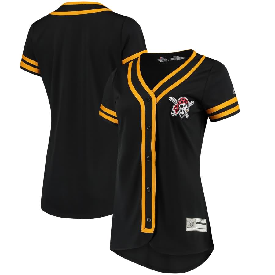 Pittsburgh Pirates Majestic Women's Absolute Victory Fashion Team Jersey - Black/Gold