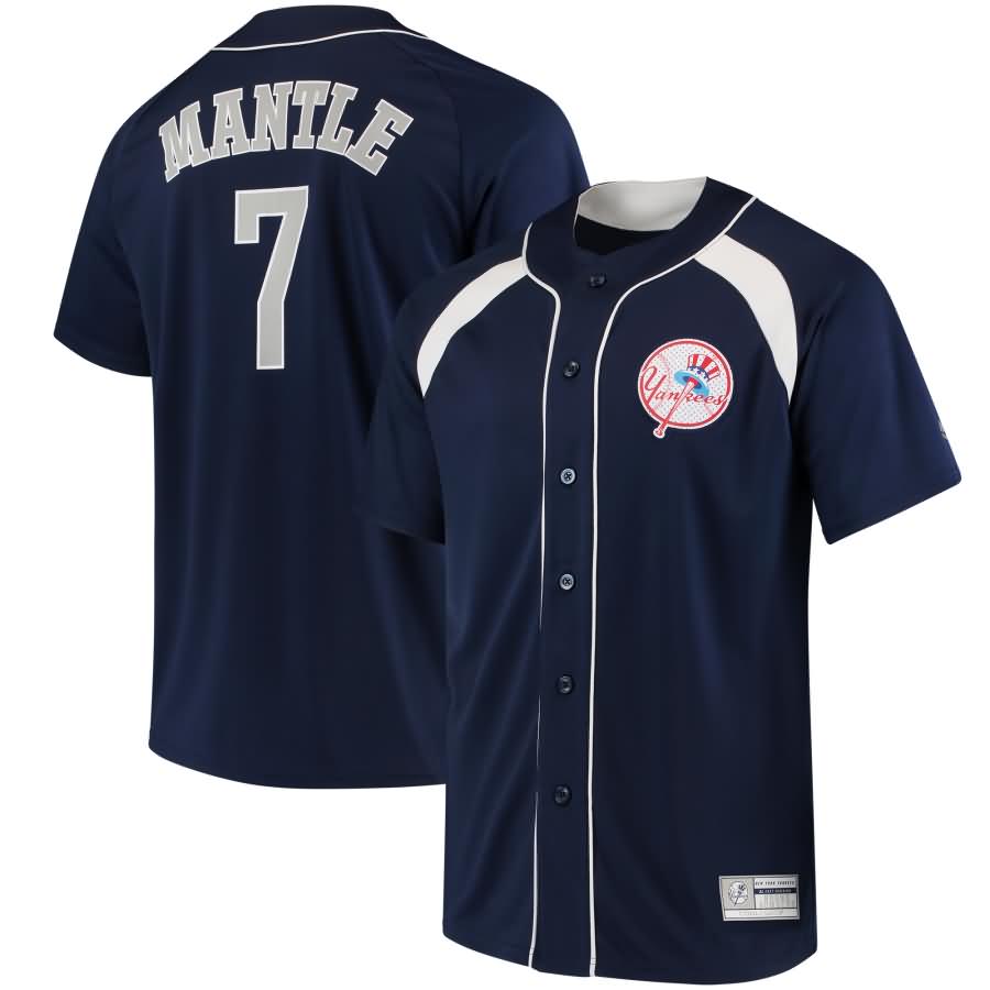 Mickey Mantle New York Yankees Majestic Cooperstown Collection Peak Power Fashion Player Jersey - Navy/White