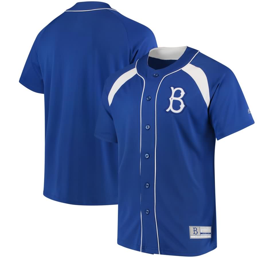 Brooklyn Dodgers Majestic Cooperstown Collection Peak Power Fashion Jersey - Royal/White