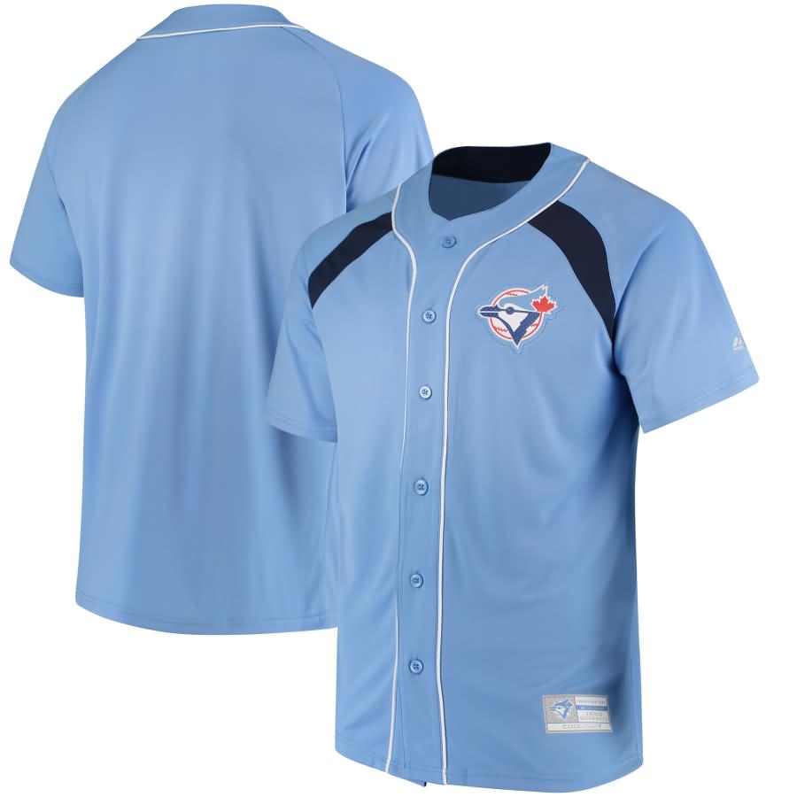 Toronto Blue Jays Majestic Cooperstown Collection Peak Power Fashion Jersey - Light Blue/Navy