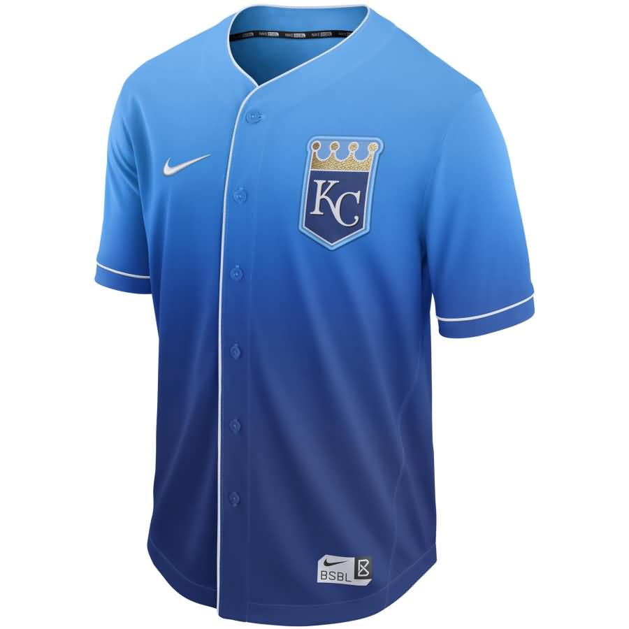 Kansas City Royals Nike Fade Jersey - Royal
