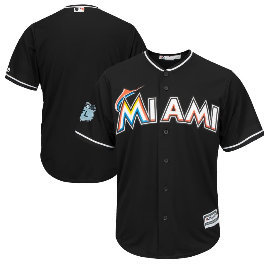 Miami Marlins Majestic 2017 Spring Training Cool Base Team Jersey - Black