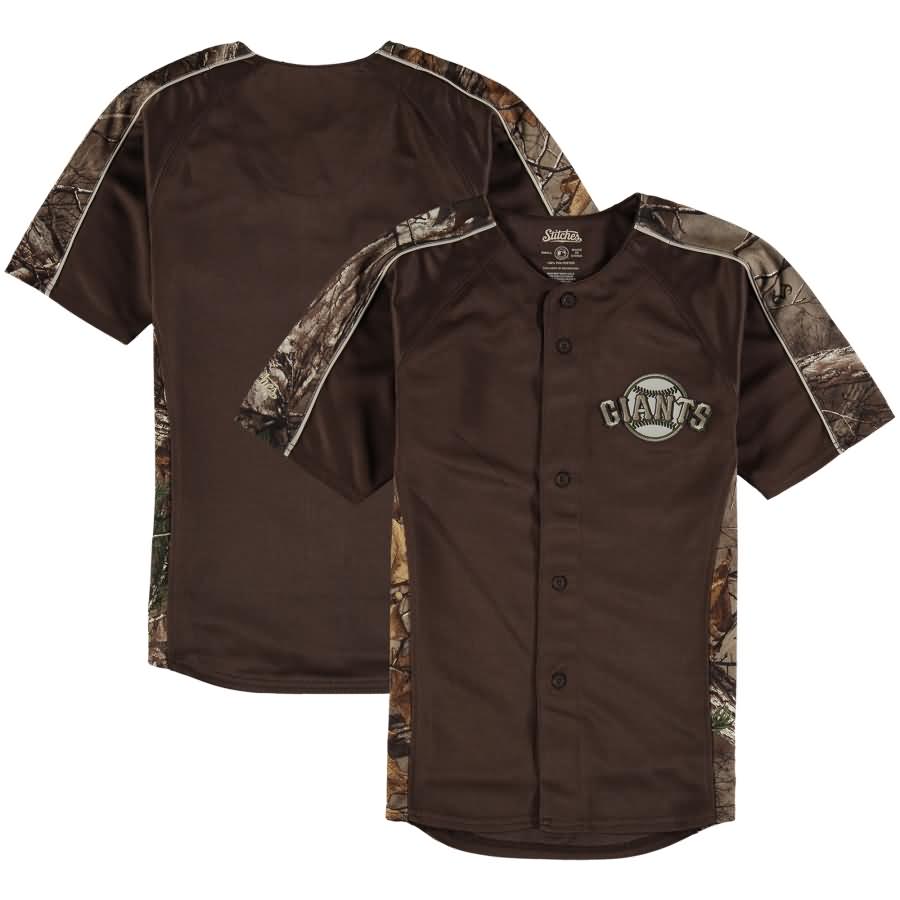 San Francisco Giants Stitches Youth Replica Jersey - Realtree Camo