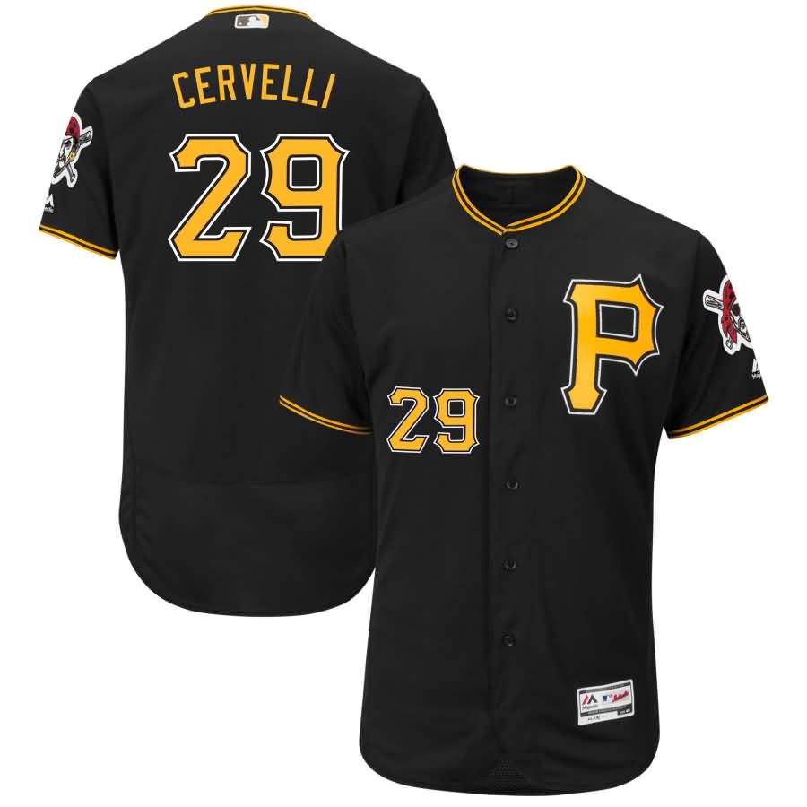 Francisco Cervelli Pittsburgh Pirates Majestic Alternate Authentic Collection Flex Base Player Jersey - Black