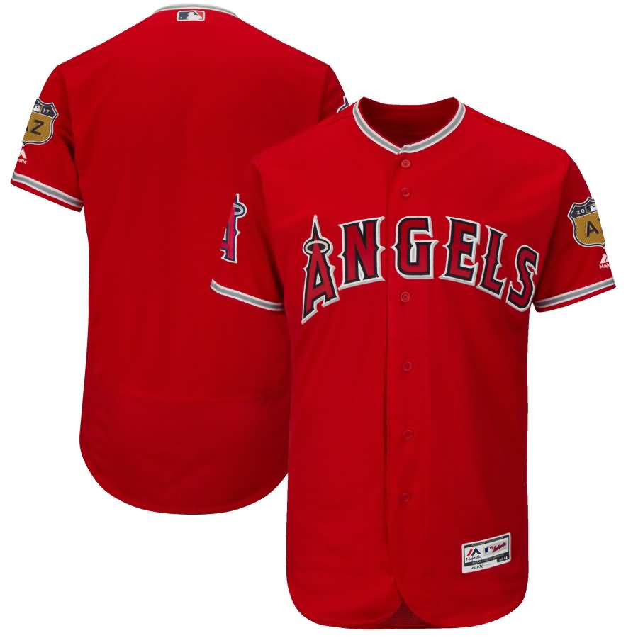 Los Angeles Angels Majestic 2017 Spring Training Authentic Flex Base Team Jersey - Scarlet