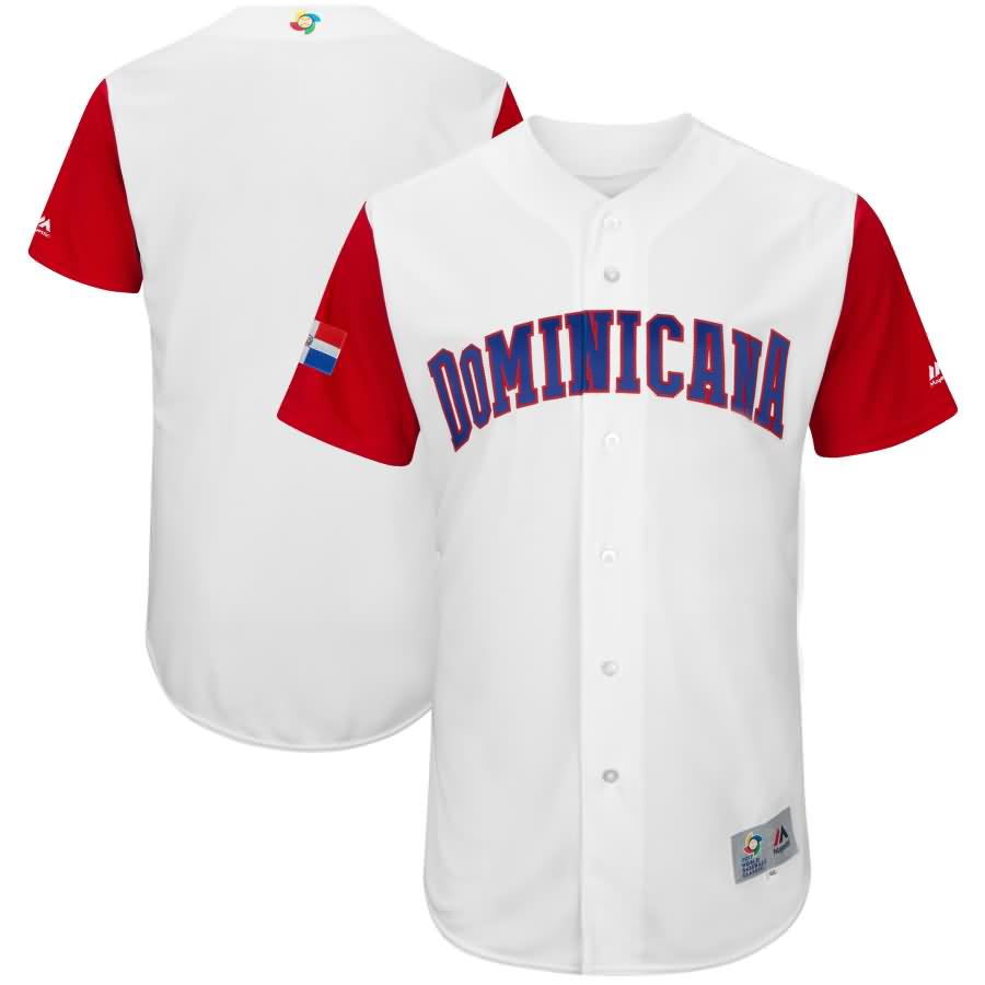 Dominican Republic Baseball Majestic 2017 World Baseball Classic Authentic Team Jersey - White