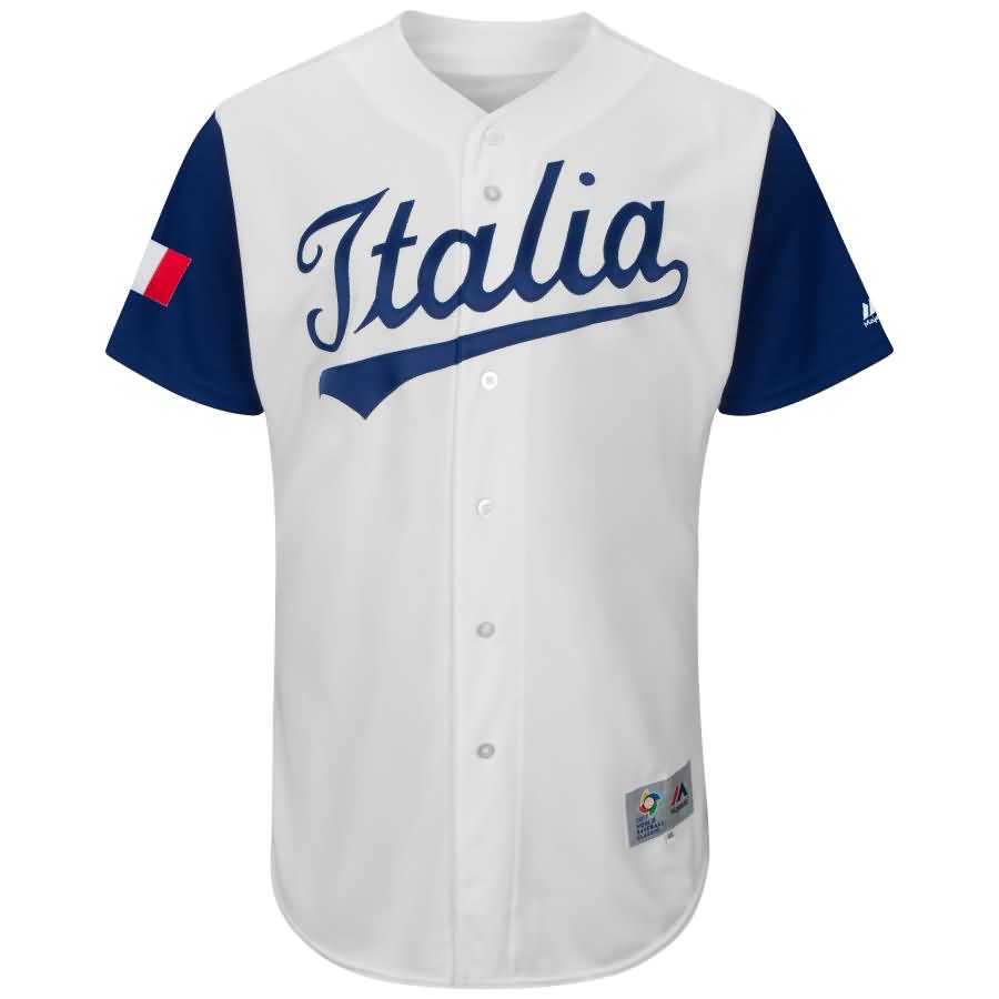 Italy Baseball Majestic 2017 World Baseball Classic Authentic Team Jersey - White