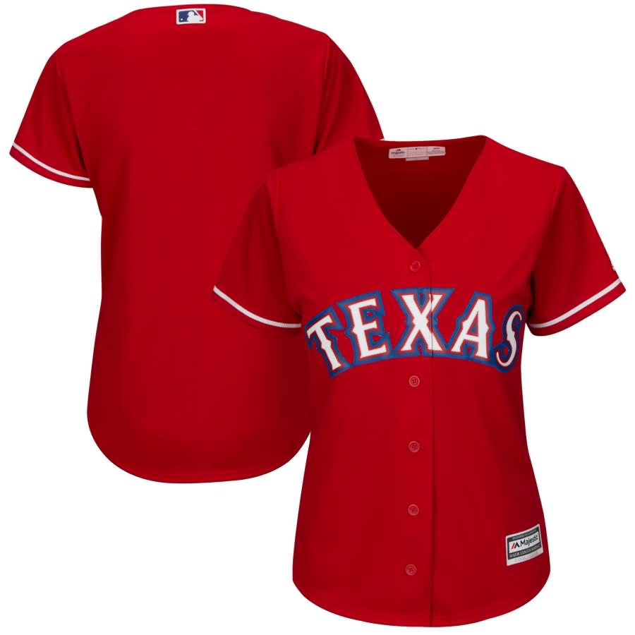 Texas Rangers Majestic Women's Alternate Cool Base Replica Team Jersey - Scarlet