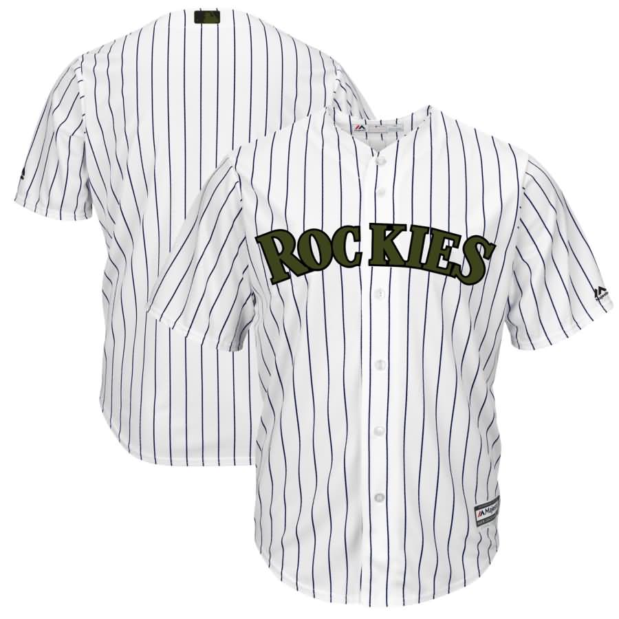 Colorado Rockies Majestic 2018 Memorial Day Cool Base Team Jersey - White