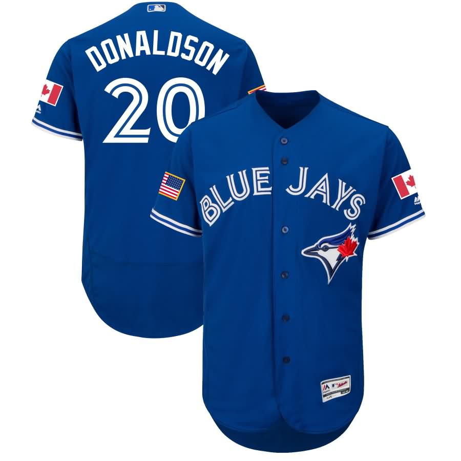 Josh Donaldson Toronto Blue Jays Majestic 2018 Stars & Stripes Flex Base Player Jersey - Royal