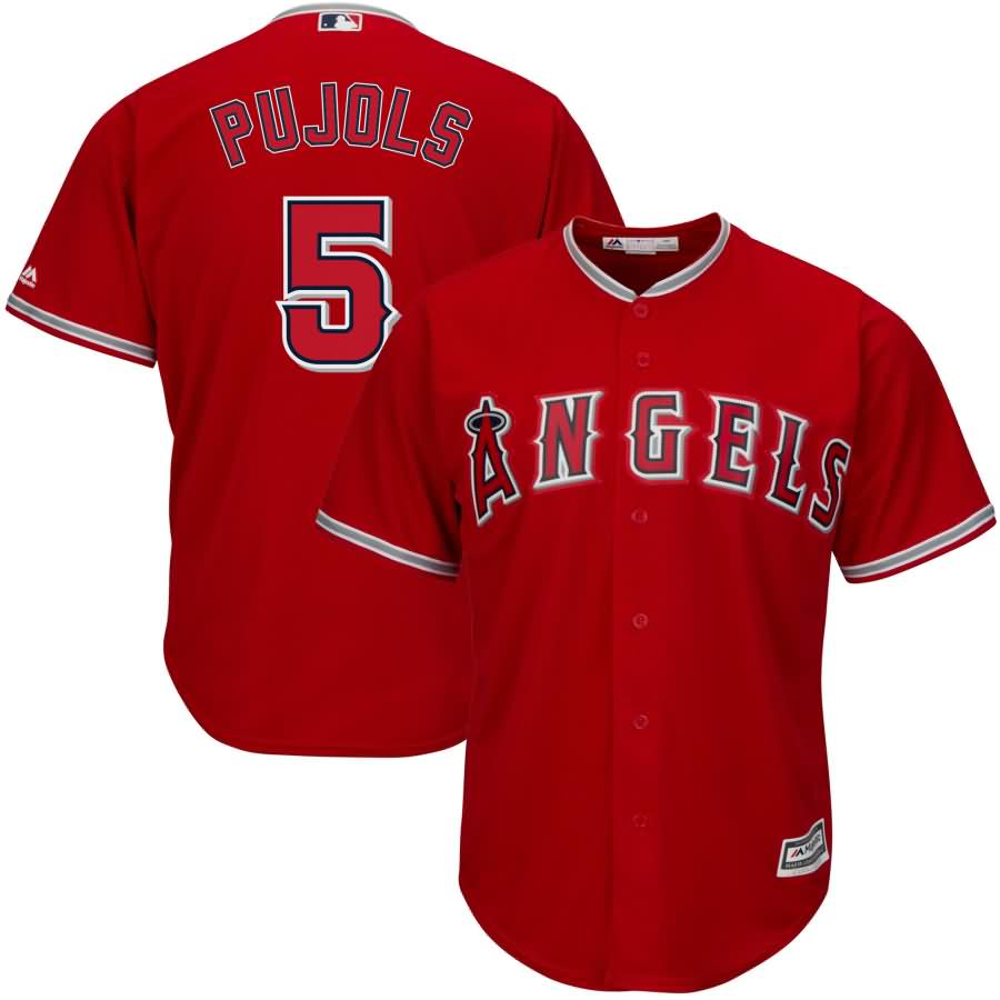 Albert Pujols Los Angeles Angels Majestic Youth Alternate Official Cool Base Replica Player Jersey - Scarlet