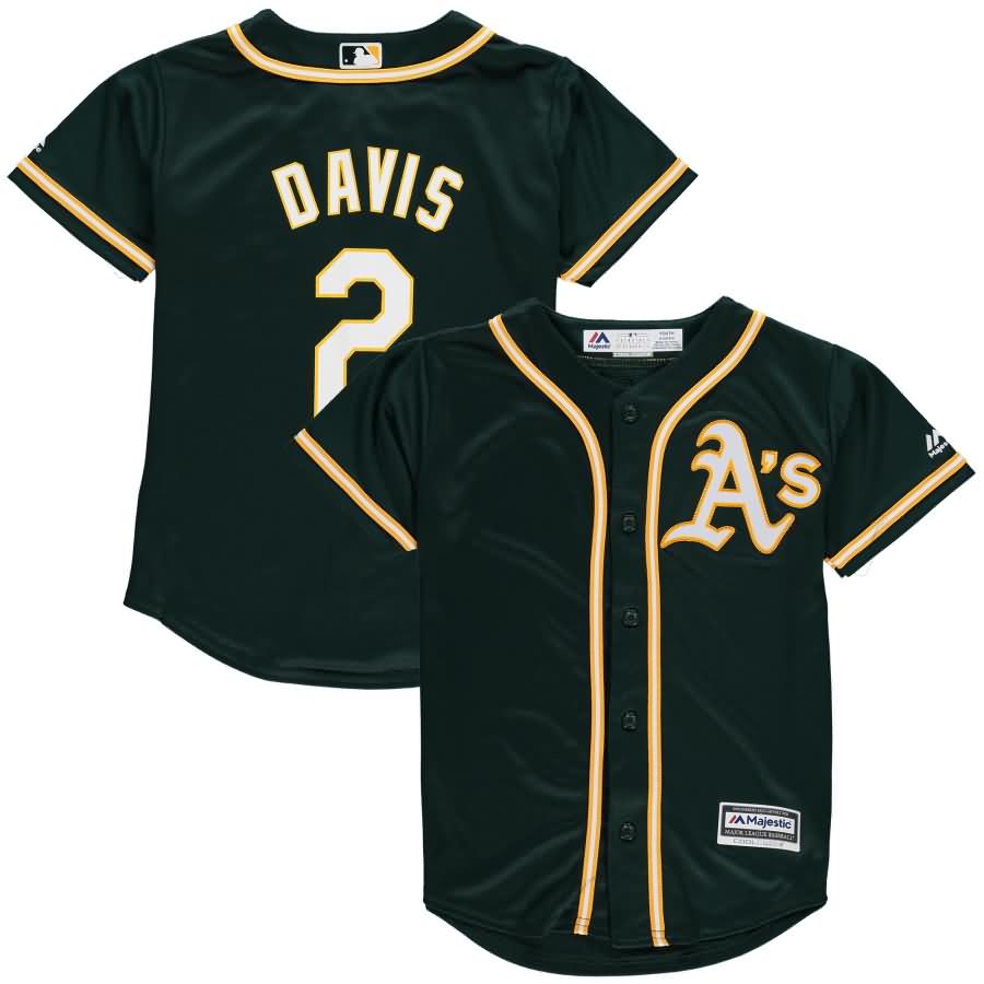 Khris Davis Oakland Athletics Majestic Youth Alternate Official Cool Base Player Jersey - Green