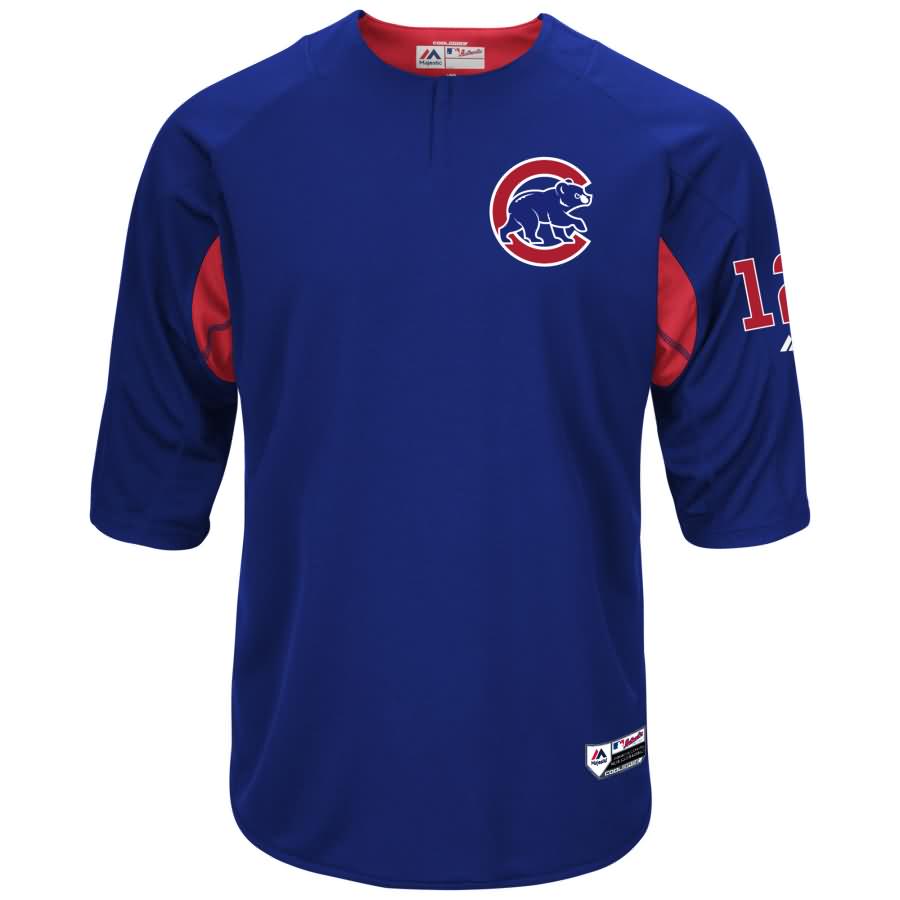 Kyle Schwarber Chicago Cubs Majestic Authentic Collection On-Field 3/4-Sleeve Player Batting Practice Jersey - Royal