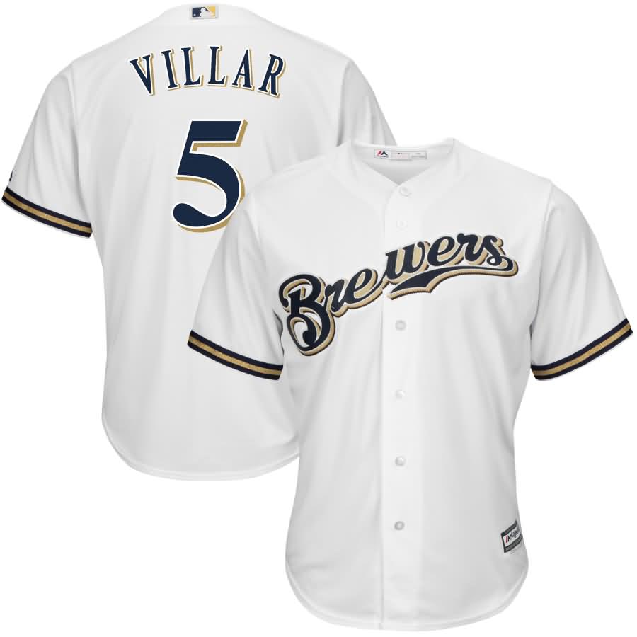 Jonathan Villar Milwaukee Brewers Majestic Home Official Cool Base Replica Player Jersey - White