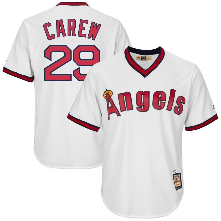 Rod Carew Los Angeles Angels Majestic Cool Base Cooperstown Player Jersey - White