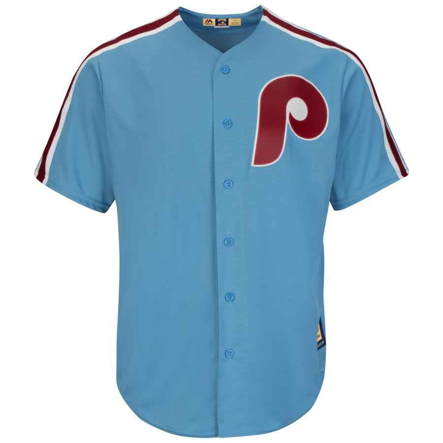 Steve Carlton Philadelphia Phillies Majestic Cooperstown Collection Cool Base Player Jersey - Light Blue