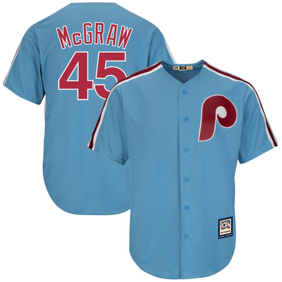 Tug McGraw Philadelphia Phillies Majestic Cooperstown Collection Cool Base Player Jersey - Light Blue