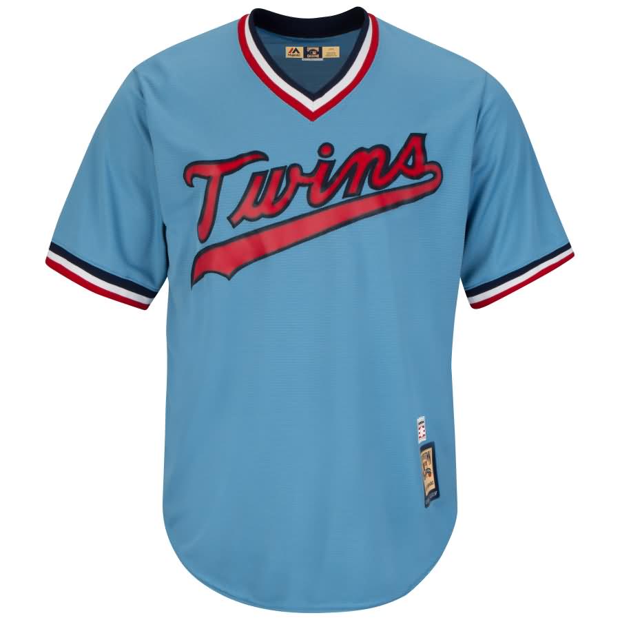 Rod Carew Minnesota Twins Majestic Cooperstown Collection Cool Base Player Jersey - Light Blue