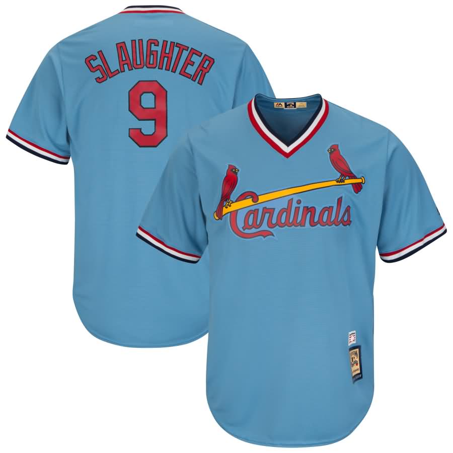 Enos Slaughter St. Louis Cardinals Majestic Cooperstown Collection Cool Base Player Jersey - Light Blue