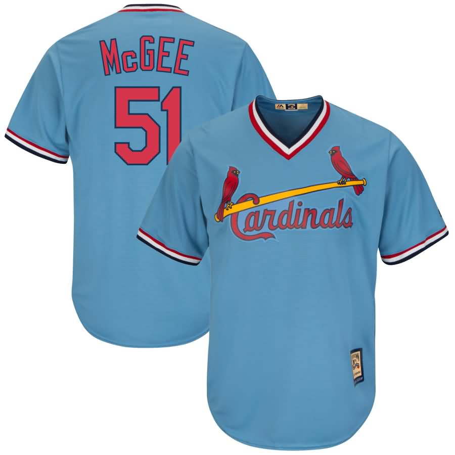 Willie McGee St. Louis Cardinals Majestic Cooperstown Collection Cool Base Player Jersey - Light Blue