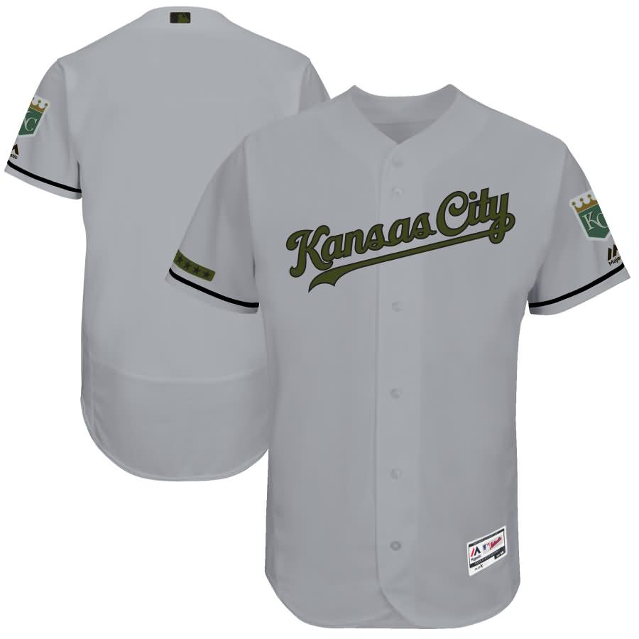 Kansas City Royals Majestic 2017 Memorial Day Authentic Collection Flex Base Team Jersey - Gray