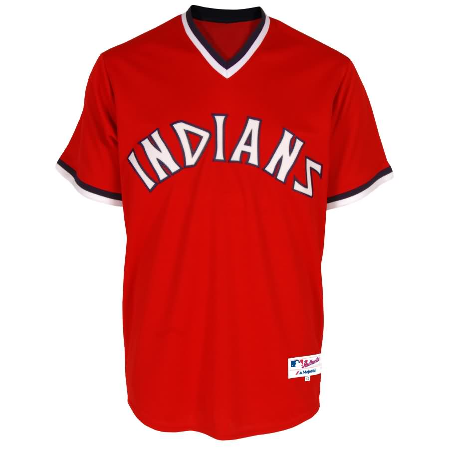 Francisco Lindor Cleveland Indians Majestic Turn Back the Clock Authentic Jersey - Red