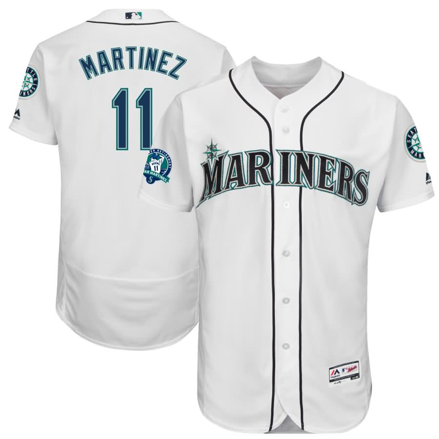 Edgar Martinez Seattle Mariners Majestic Number Retirement Authentic Player Jersey - White