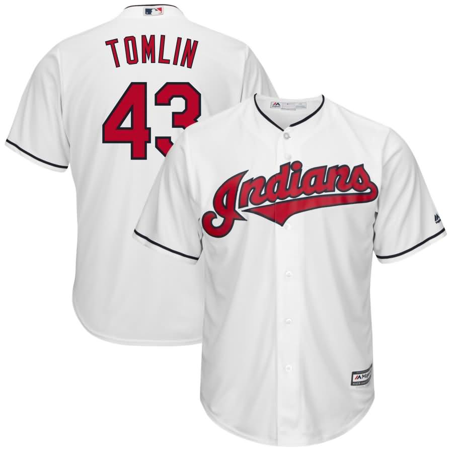 Josh Tomlin Cleveland Indians Majestic Home Cool Base Replica Player Jersey - White