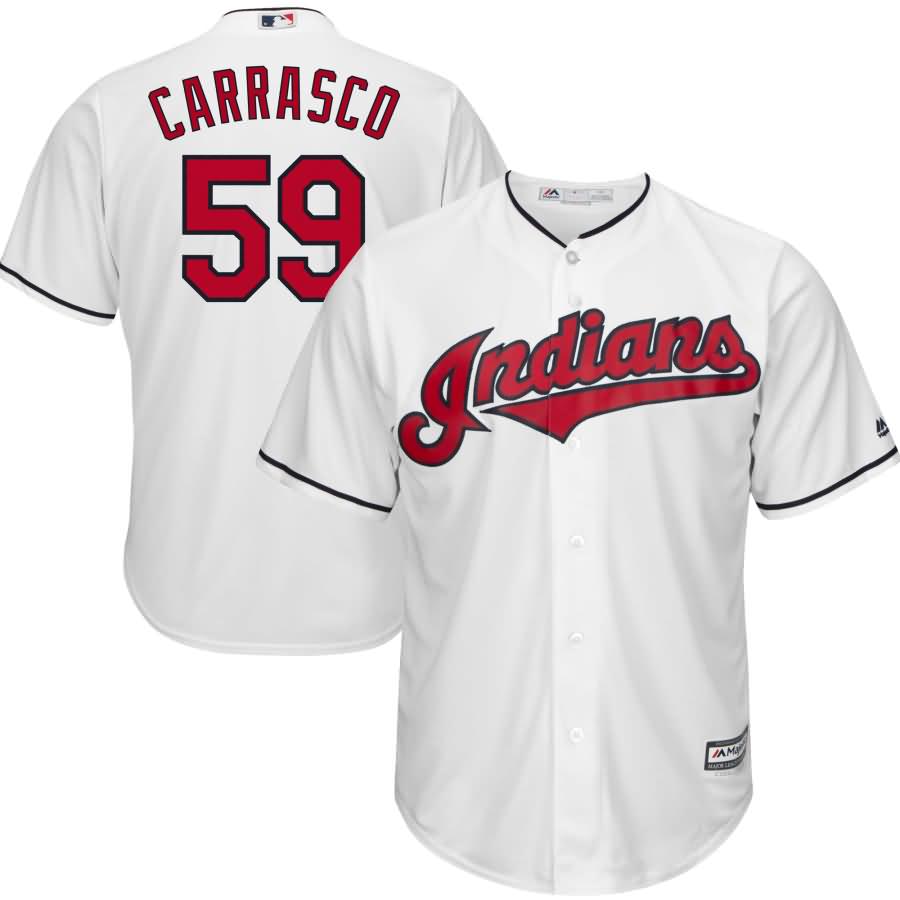 Carlos Carrasco Cleveland Indians Majestic Cool Base Home Player Jersey - White