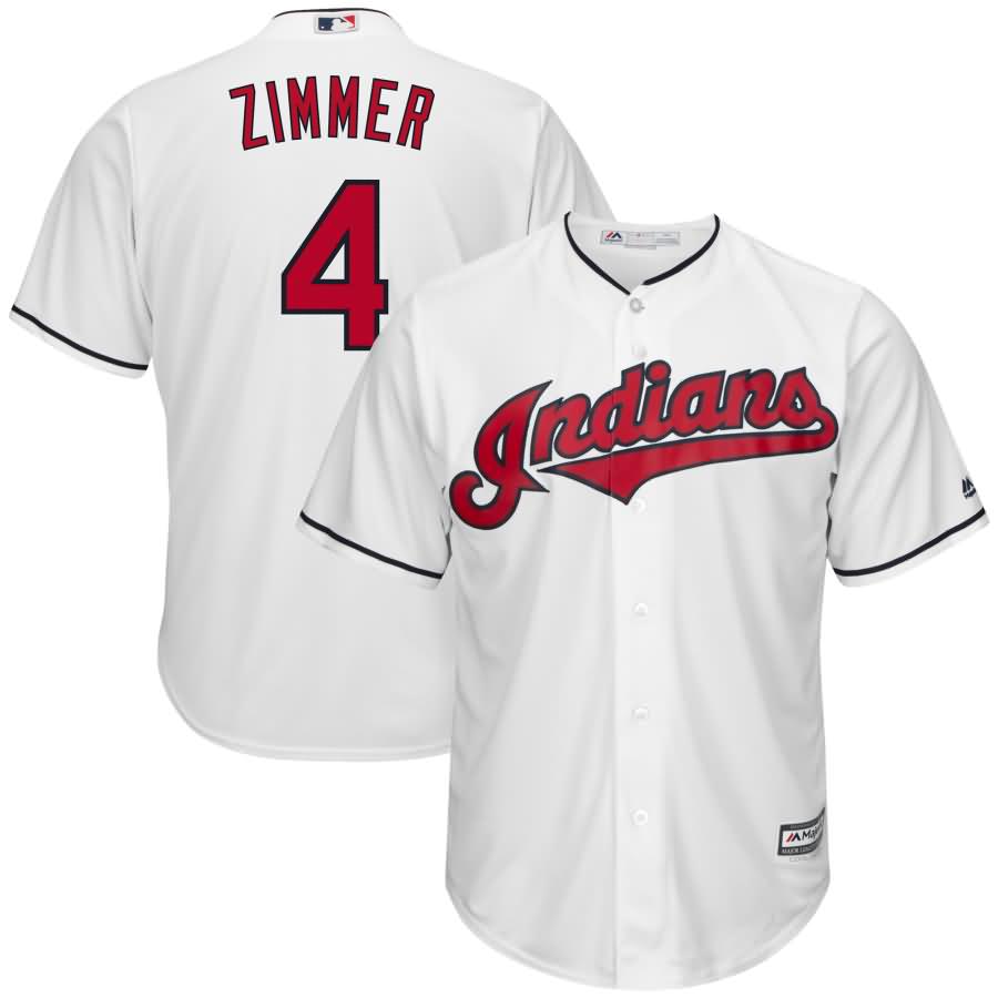 Bradley Zimmer Cleveland Indians Majestic Home Cool Base Jersey - White