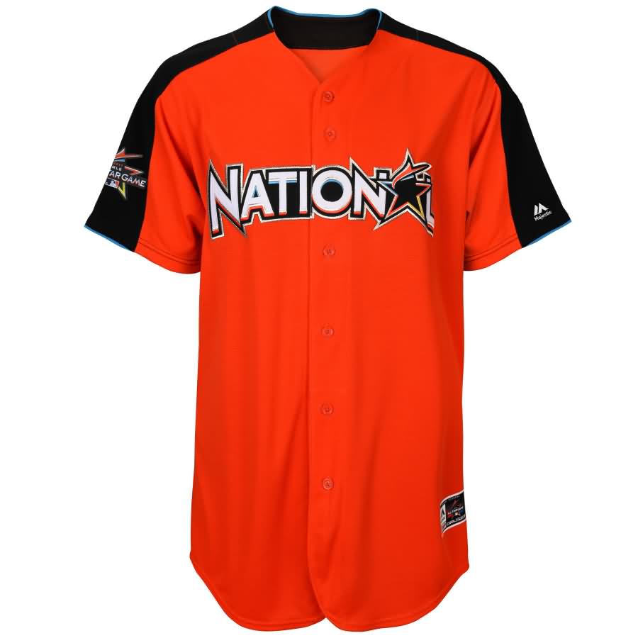 National League Majestic 2017 MLB All-Star Game Authentic On-Field Home Run Derby Team Jersey - Orange