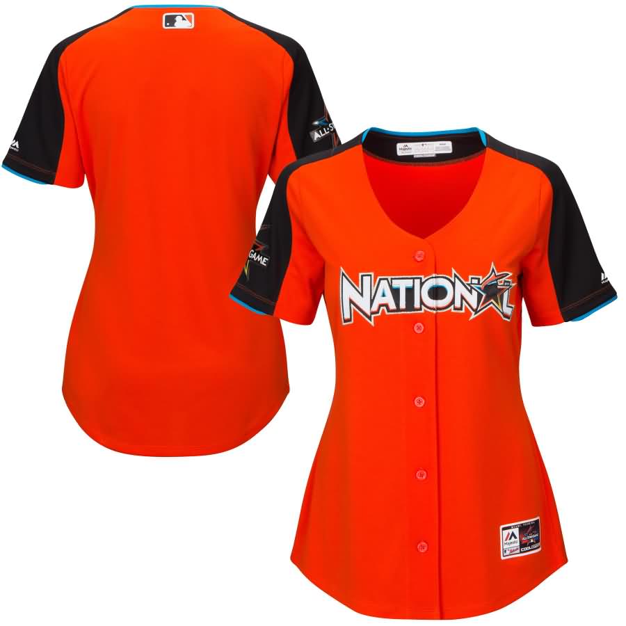 National League Majestic Women's 2017 MLB All-Star Game Home Run Derby Team Jersey - Orange