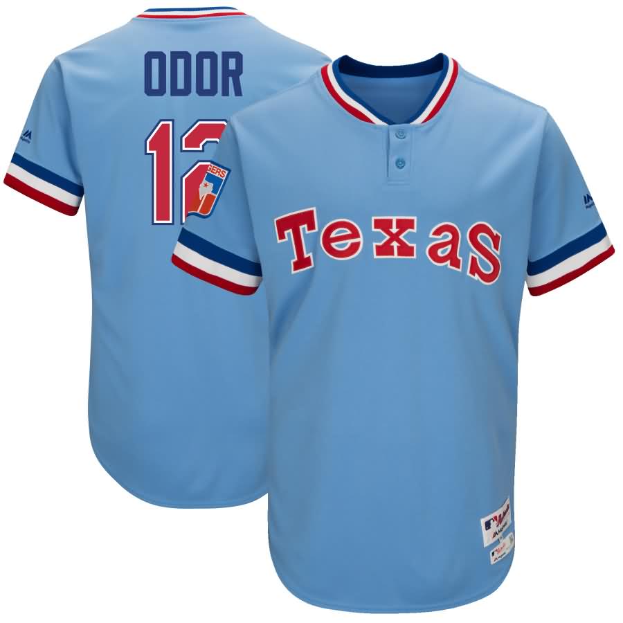 Rougned Odor Texas Rangers Majestic 1977 Turn Back the Clock Authentic Player Jersey - Light Blue