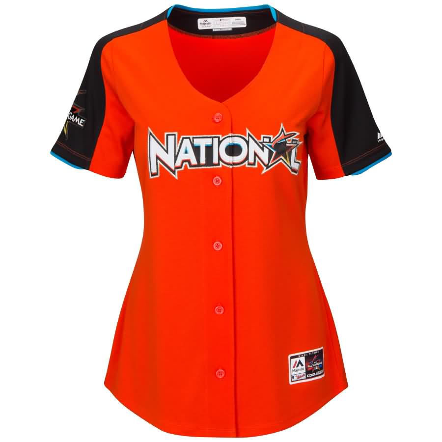 Buster Posey National League Majestic Women's 2017 MLB All-Star Game Home Run Derby Jersey - Orange