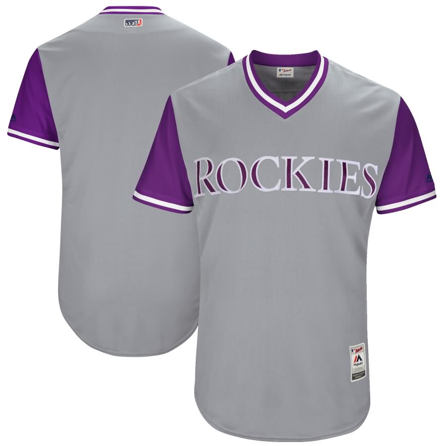 Colorado Rockies Majestic 2017 Players Weekend Authentic Team Jersey - Gray