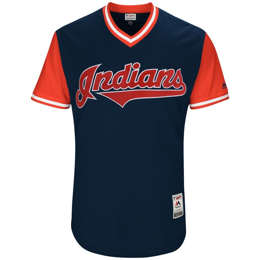 Cleveland Indians Majestic 2017 Players Weekend Authentic Team Jersey - Navy