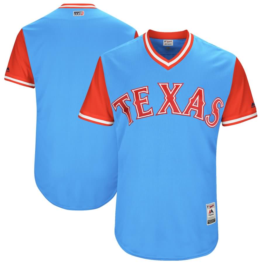 Texas Rangers Majestic 2017 Players Weekend Authentic Team Jersey - Light Blue