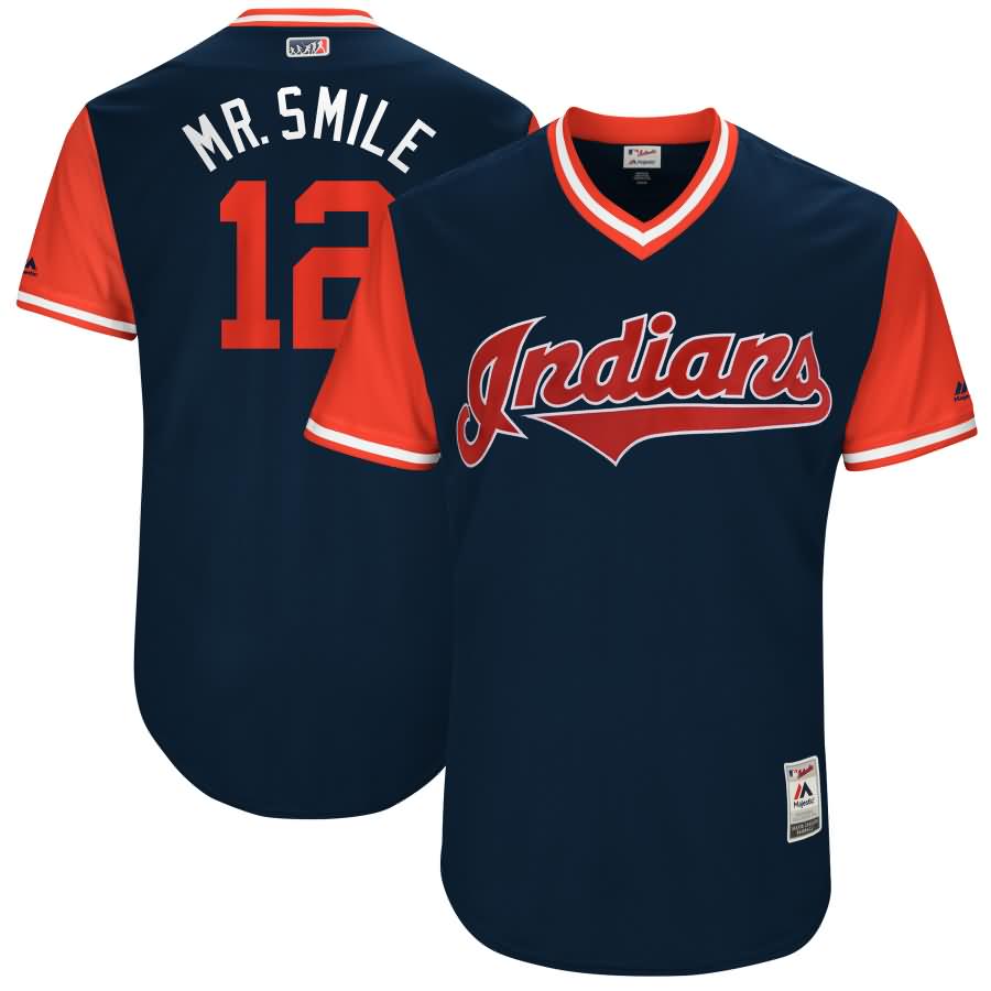 Francisco Lindor "Mr. Smile" Cleveland Indians Majestic 2017 Players Weekend Authentic Jersey - Navy