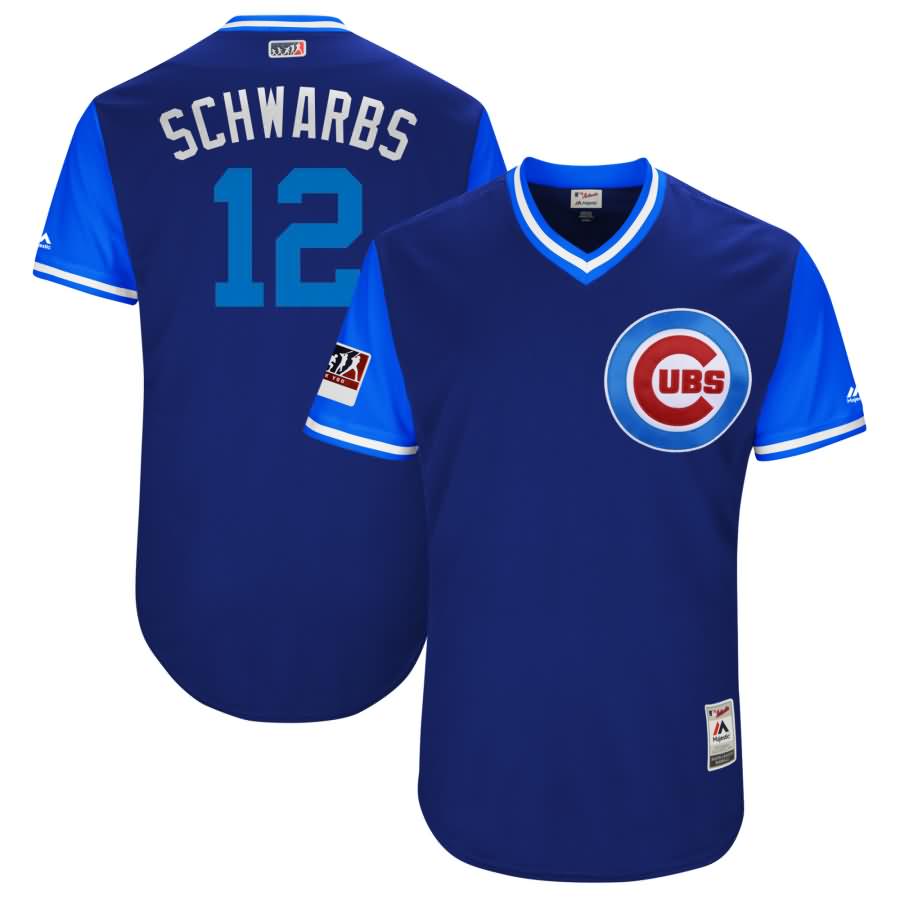 Kyle Schwarber "Schwarbs" Chicago Cubs Majestic 2018 Players' Weekend Authentic Jersey - Royal/Light Blue