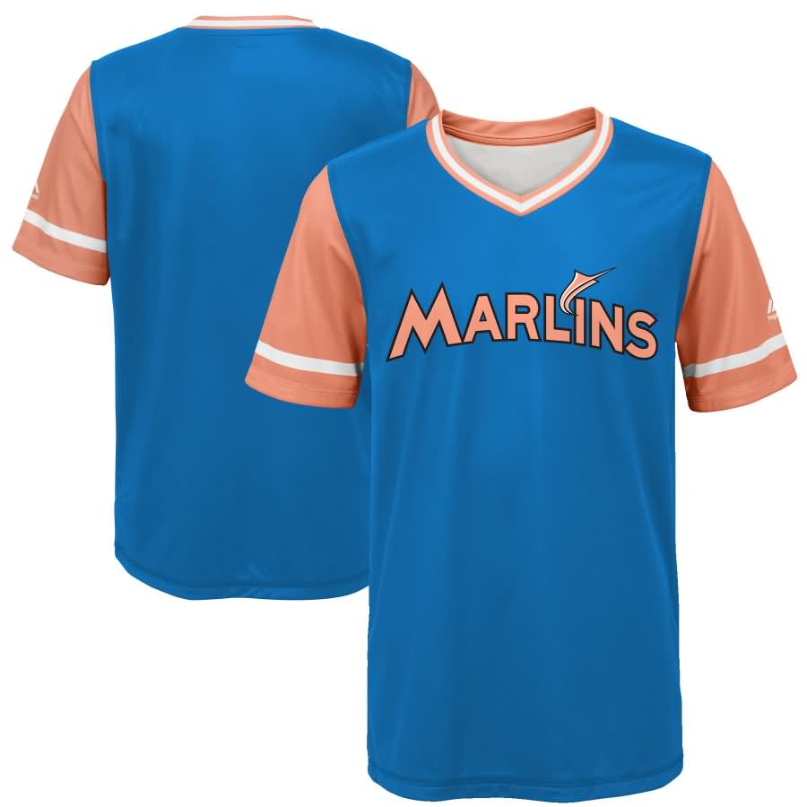 Miami Marlins Majestic Youth 2017 Players Weekend Team Jersey - Blue