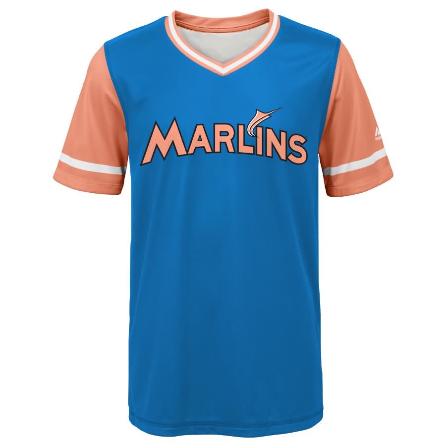Miami Marlins Majestic Youth 2017 Players Weekend Team Jersey - Blue