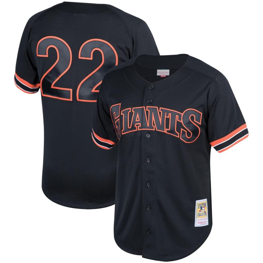 Will Clark San Francisco Giants Mitchell & Ness Fashion Cooperstown Collection Mesh Batting Practice Jersey - Black