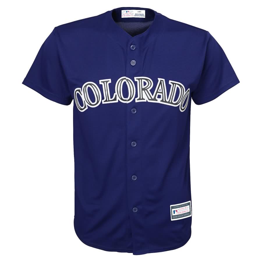 Colorado Rockies Youth Replica Blank Team Jersey - Purple