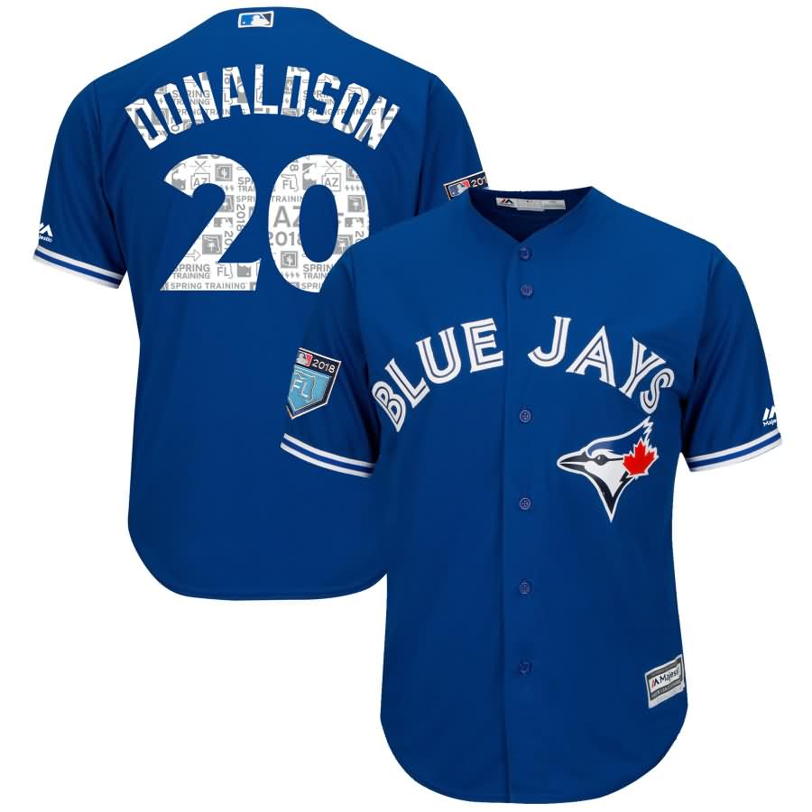 Josh Donaldson Toronto Blue Jays Majestic 2018 Spring Training Cool Base Player Jersey - Royal