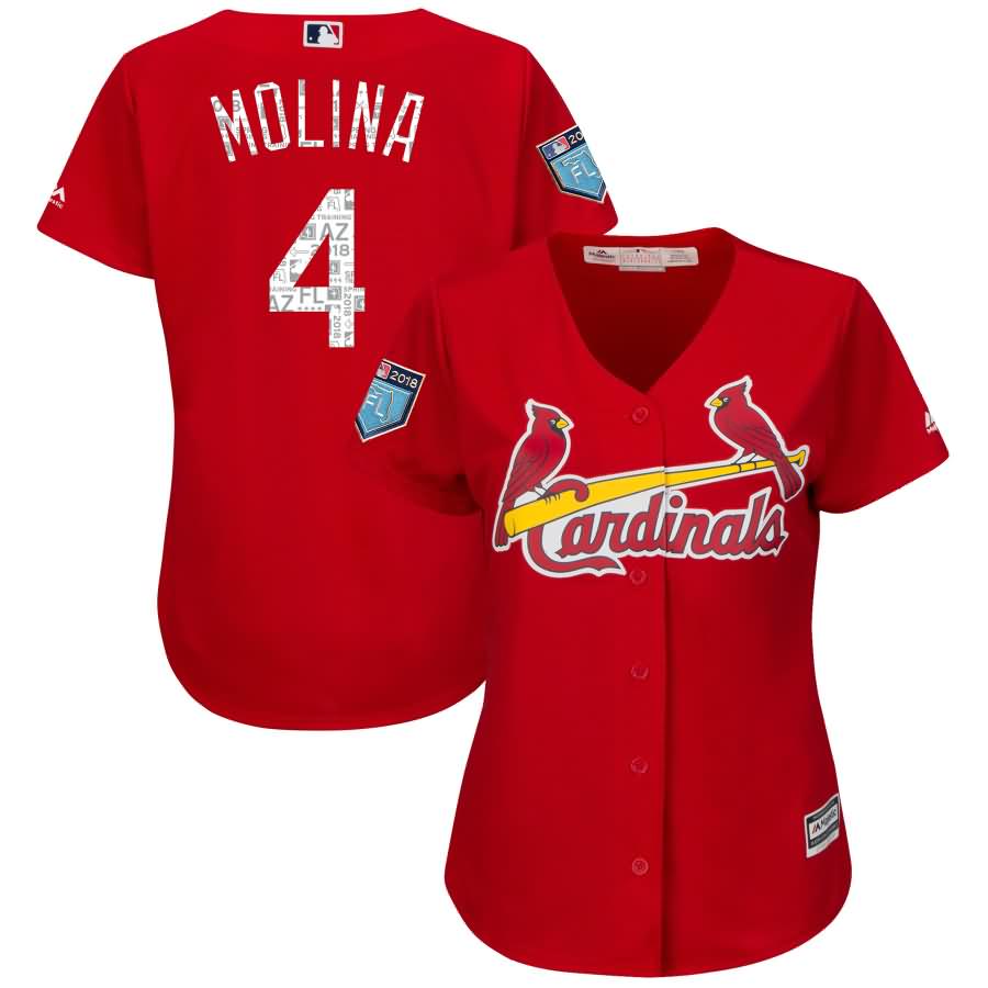 Yadier Molina St. Louis Cardinals Majestic Women's 2018 Spring Training Cool Base Player Jersey - Scarlet