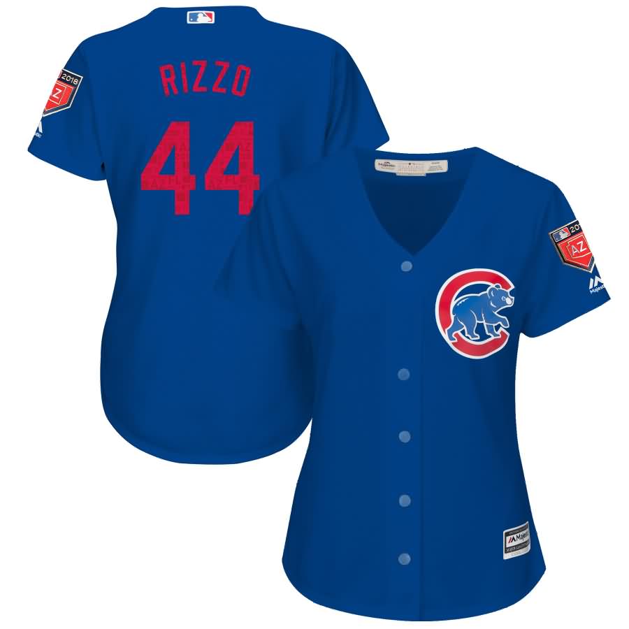 Anthony Rizzo Chicago Cubs Majestic Women's 2018 Spring Training Cool Base Player Jersey - Royal