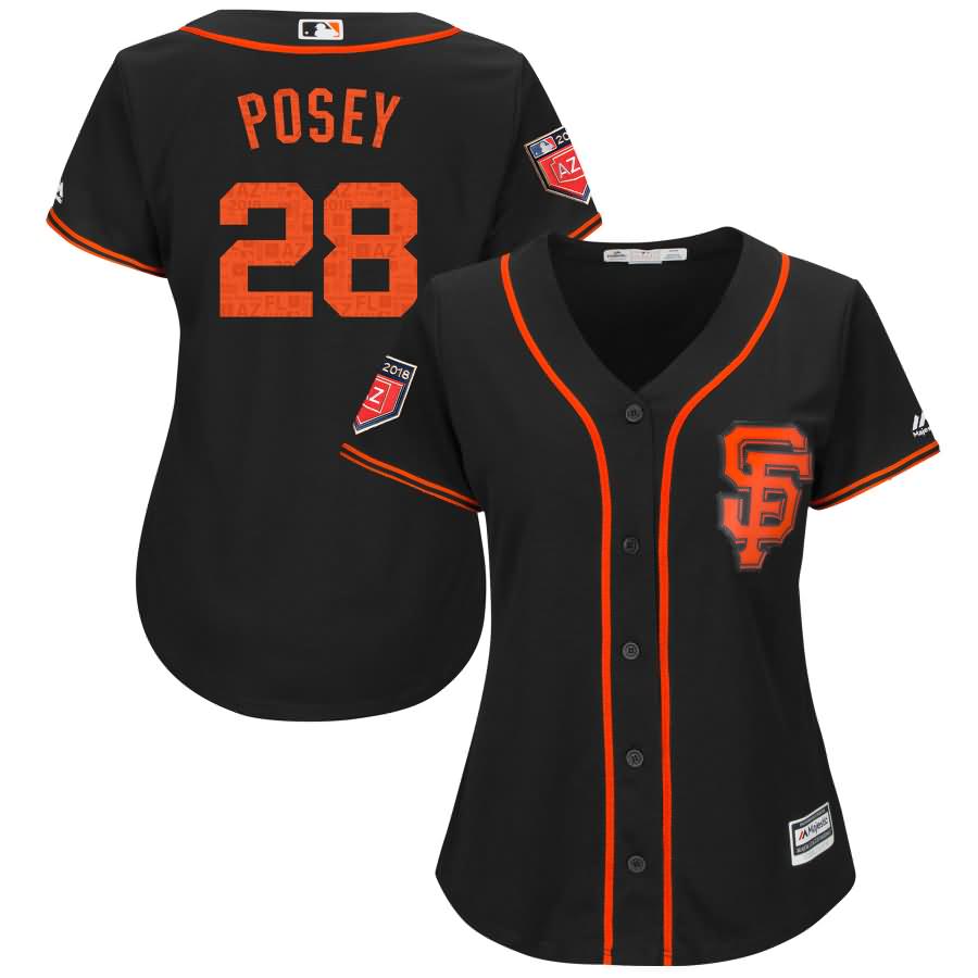 Buster Posey San Francisco Giants Majestic Women's 2018 Spring Training Cool Base Player Jersey - Black