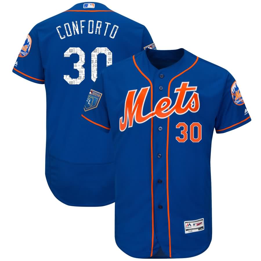 Michael Conforto New York Mets Majestic 2018 Spring Training Flex Base Player Jersey - Royal